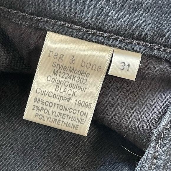 Rag & Bone • Fit 1 Rinse Wash Black Skinny Jeans - Picture 5 of 6